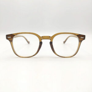 Chunky Amber Round Eyeglasses | Vintage Acetate