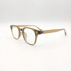 Chunky Amber Round Eyeglasses | Vintage Acetate