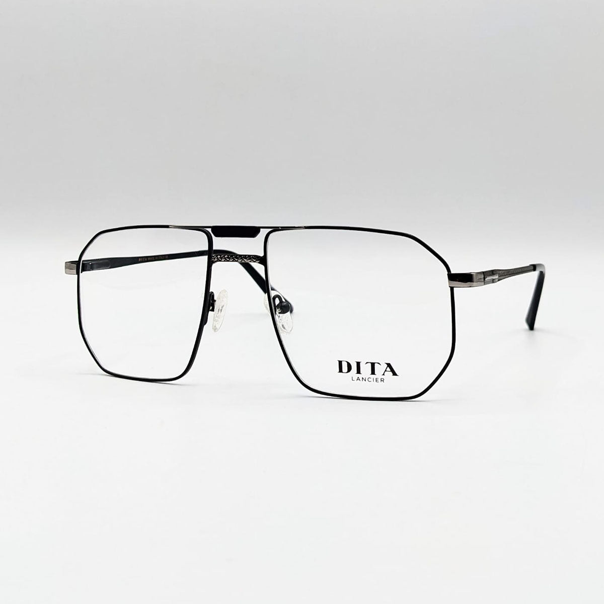 DITA Lancier Square Black Metal – 22 | Premium Luxury Eyewear