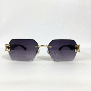 Karan Aujla Style Cheetah Glasses|Luxury Rimless