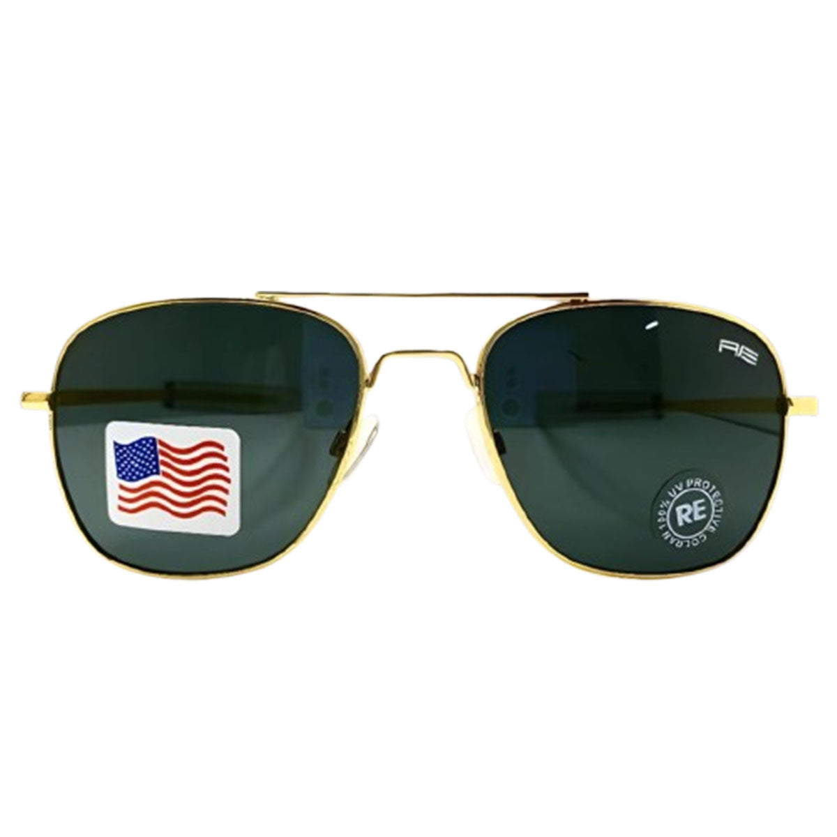 Randolph Style Aviator Sunglasses – Gold & Green