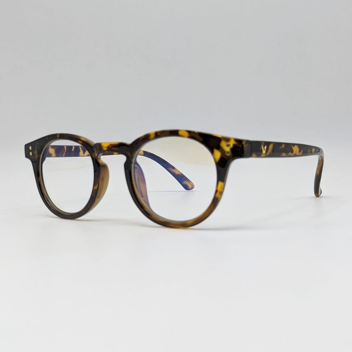 Round Glasses | Acetate Unisex | Tiger Print - Image 2