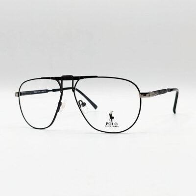 POLO Oval Metal Black – 0221 | Premium Metal Eyewear by Speccs.pk