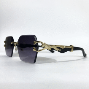 Karan Aujla Style Cheetah Glasses|Luxury Rimless