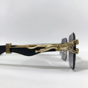 Karan Aujla Style Cheetah Glasses|Luxury Rimless