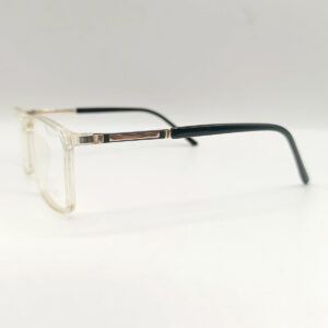 Transparent Light Gold Square Glasses – 213