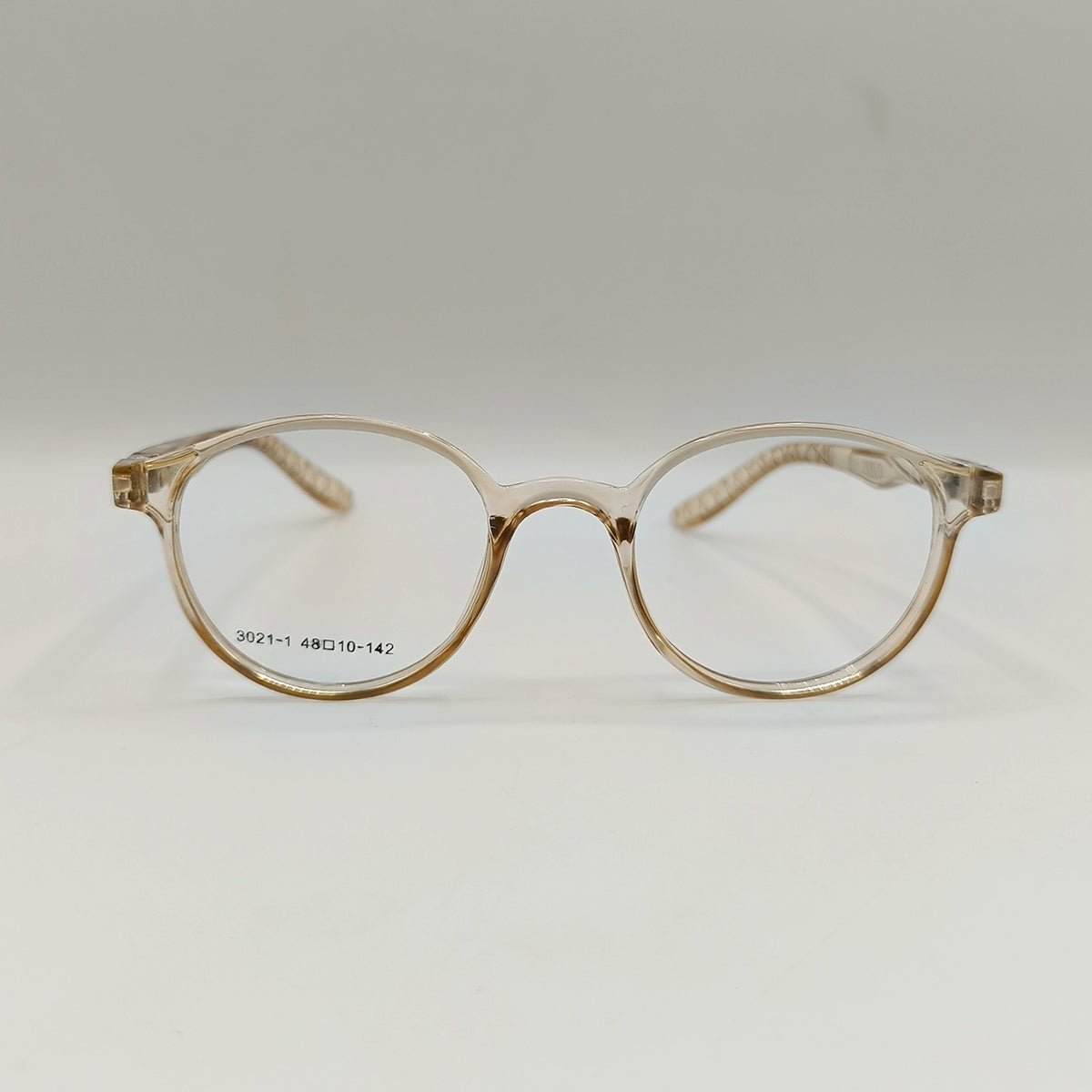 Kids Round Light Brown Glasses – 2412